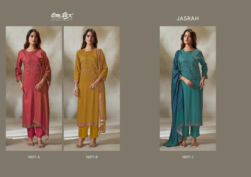 Omtex jasrah belizza dress material wholesale